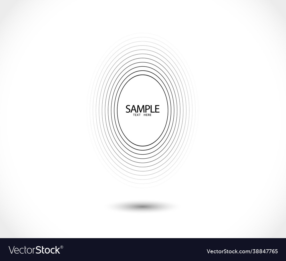 Black abstract circle frame line logo element vector image Black abstract circle frame line logo element