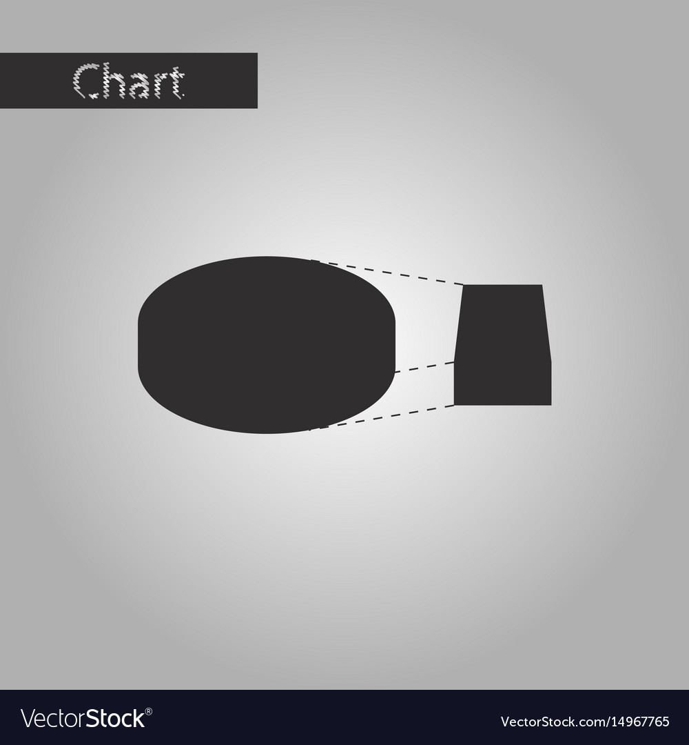 Black and white style icon pie chart Royalty Free Vector