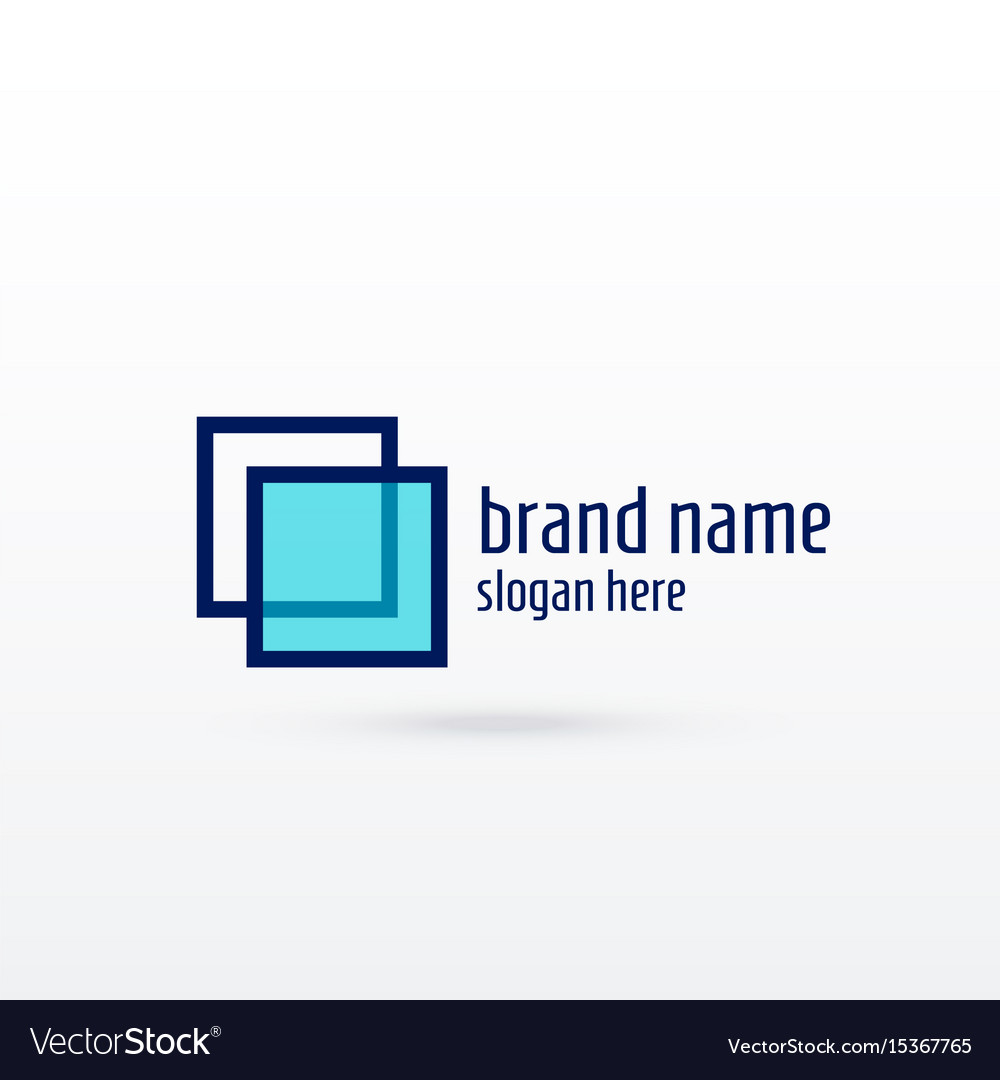 Clean square logo concept design for your brand