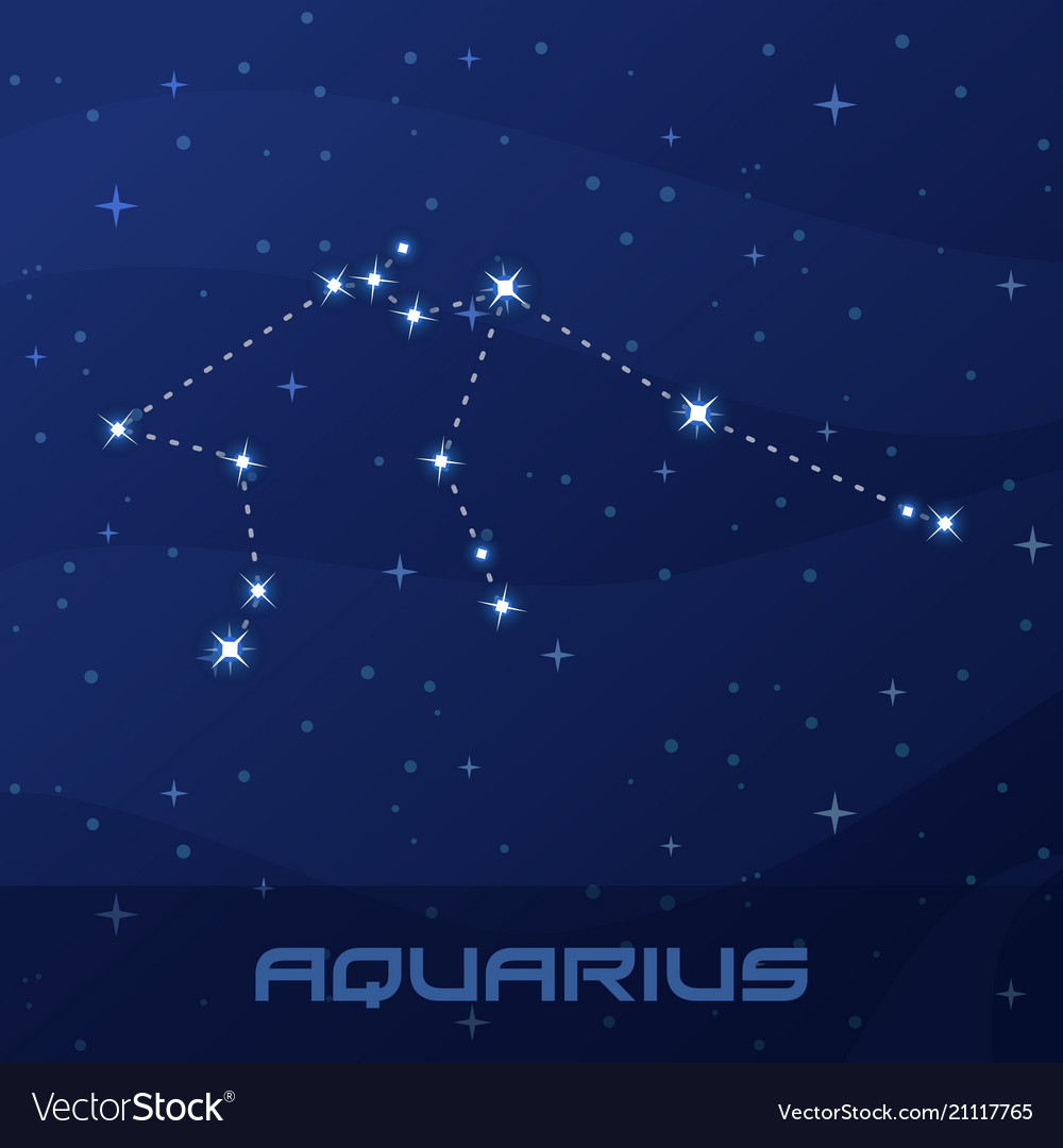 Constellation aquarius astrological sign Vector Image