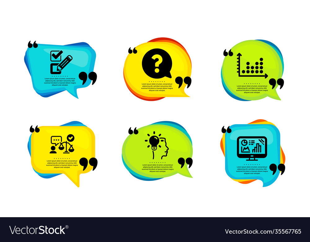 Dot plot checkbox and lawyer icons set idea vector image Dot plot checkbox and lawyer icons set idea