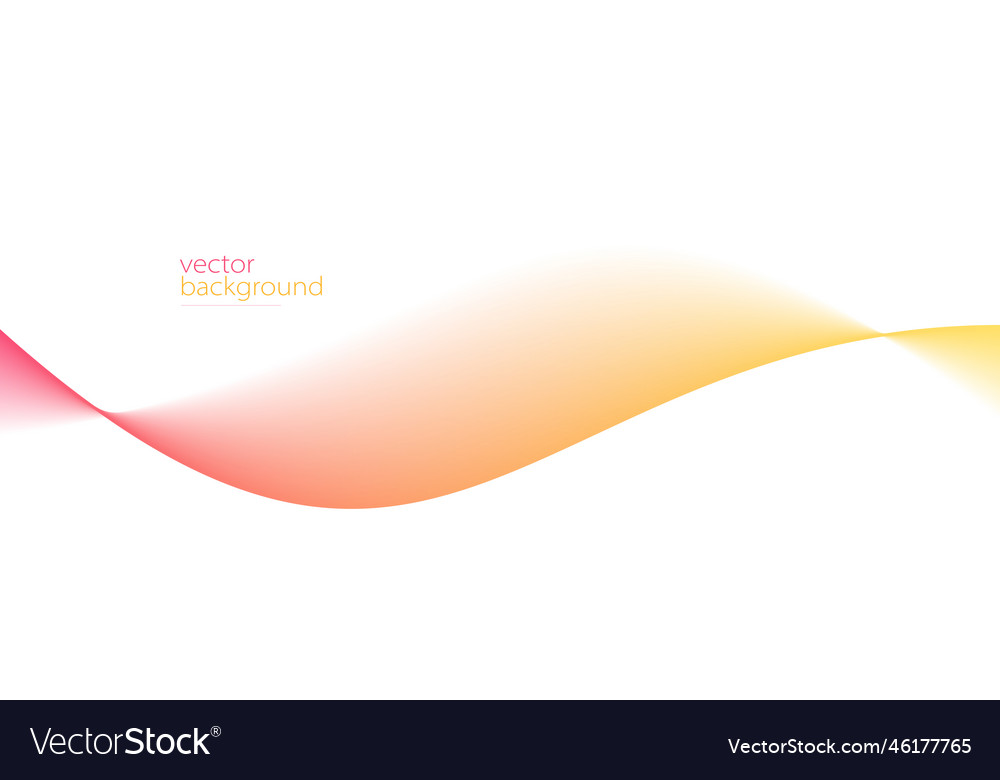 Flowing color curve shape with soft gradient