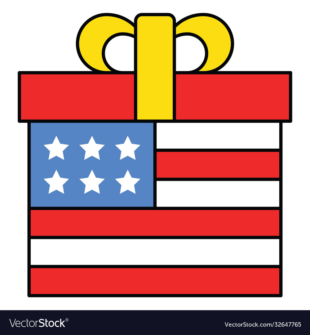 Gift box united state independence day related