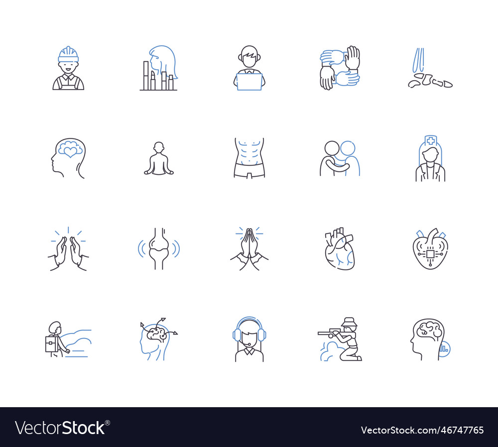 Mensch Körper Umriss Icons Sammlung anatomie vector image Mensch Körper Umriss Icons Sammlung anatomie