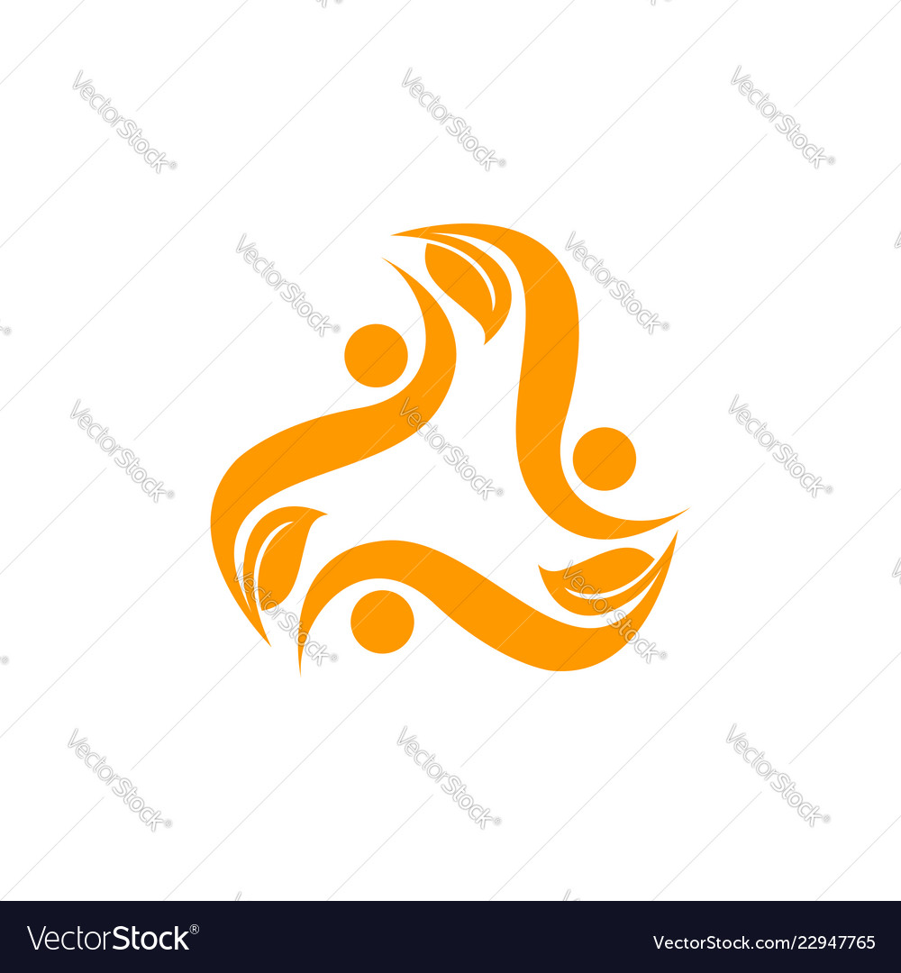 Human character logo concept abstract man figure vector image Human character logo concept abstract man figure