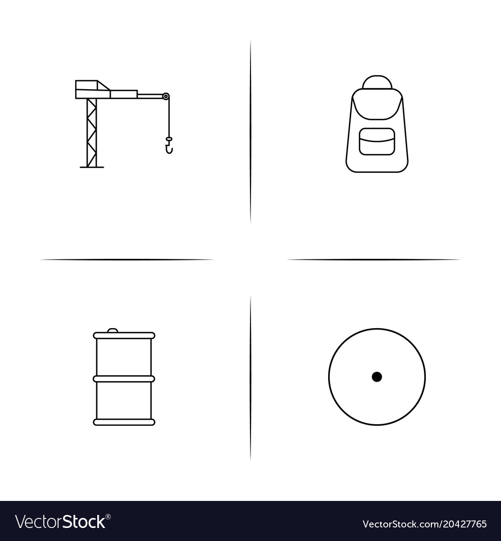 Industry simple linear icon setsimple outline