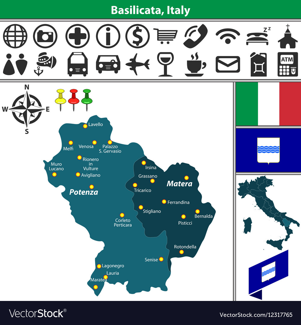 Базиликата италия карта