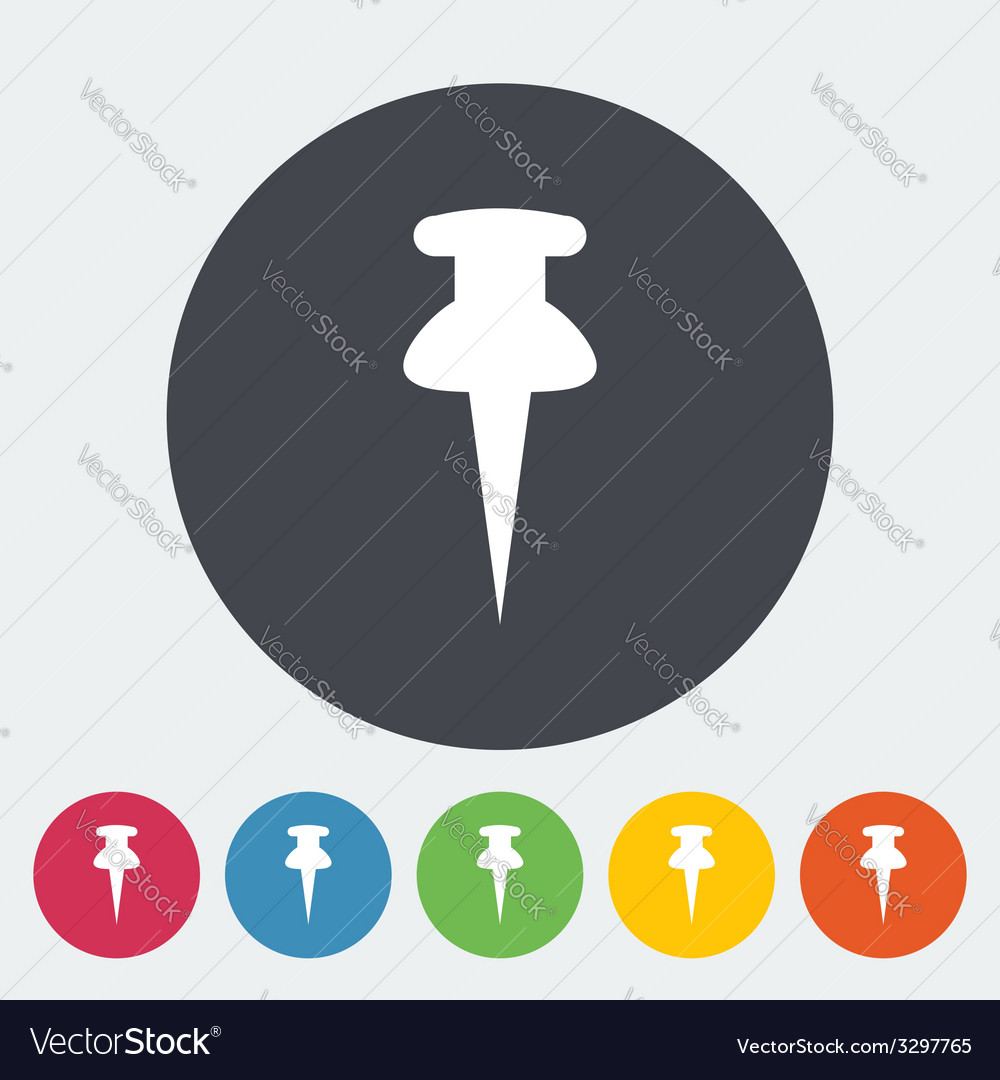 Map pointer single flat icon
