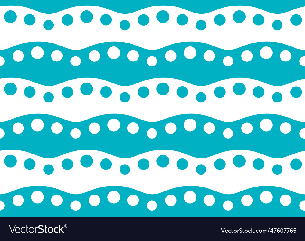 Ocean Wave Pattern with Dots