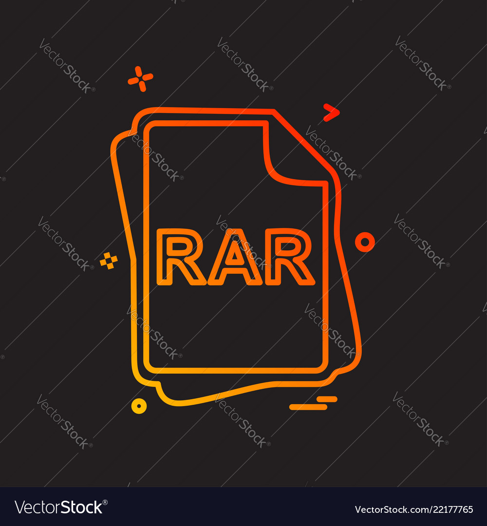 Rar file type icon design
