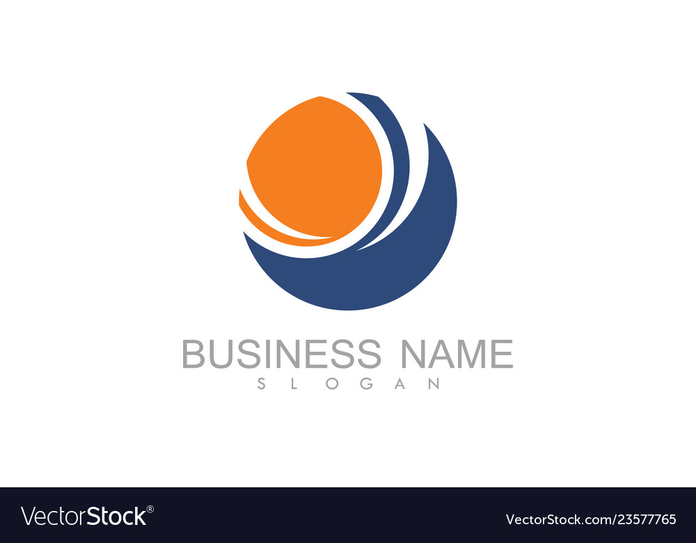 Round Abstract Business Logo Royalty Free Vector Image