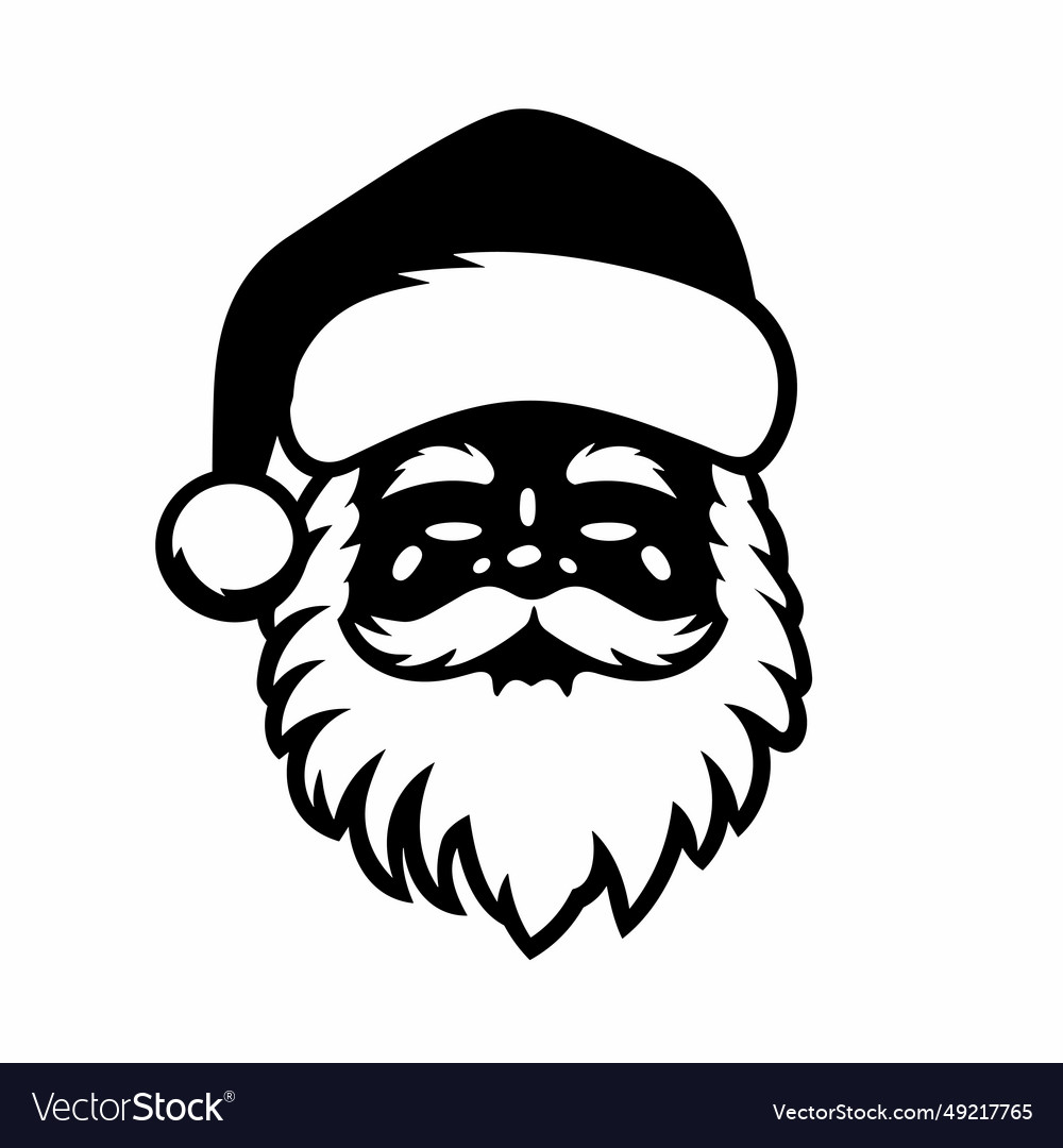 Santa claus black icon on white background