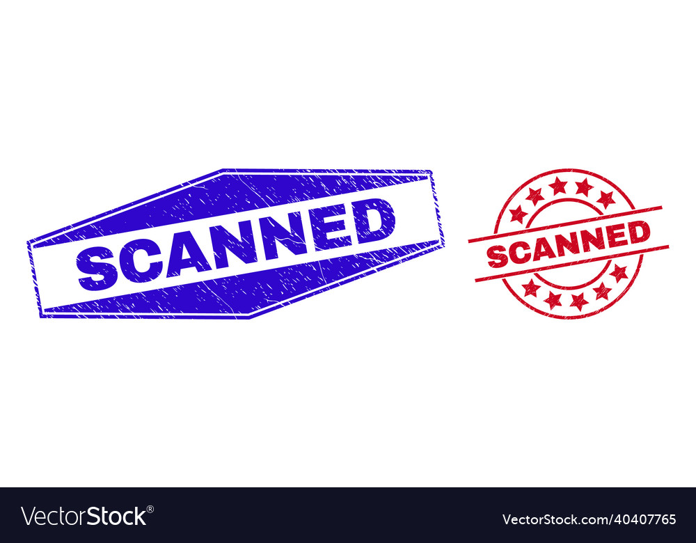 Scanned unclean watermarks in round and hexagonal