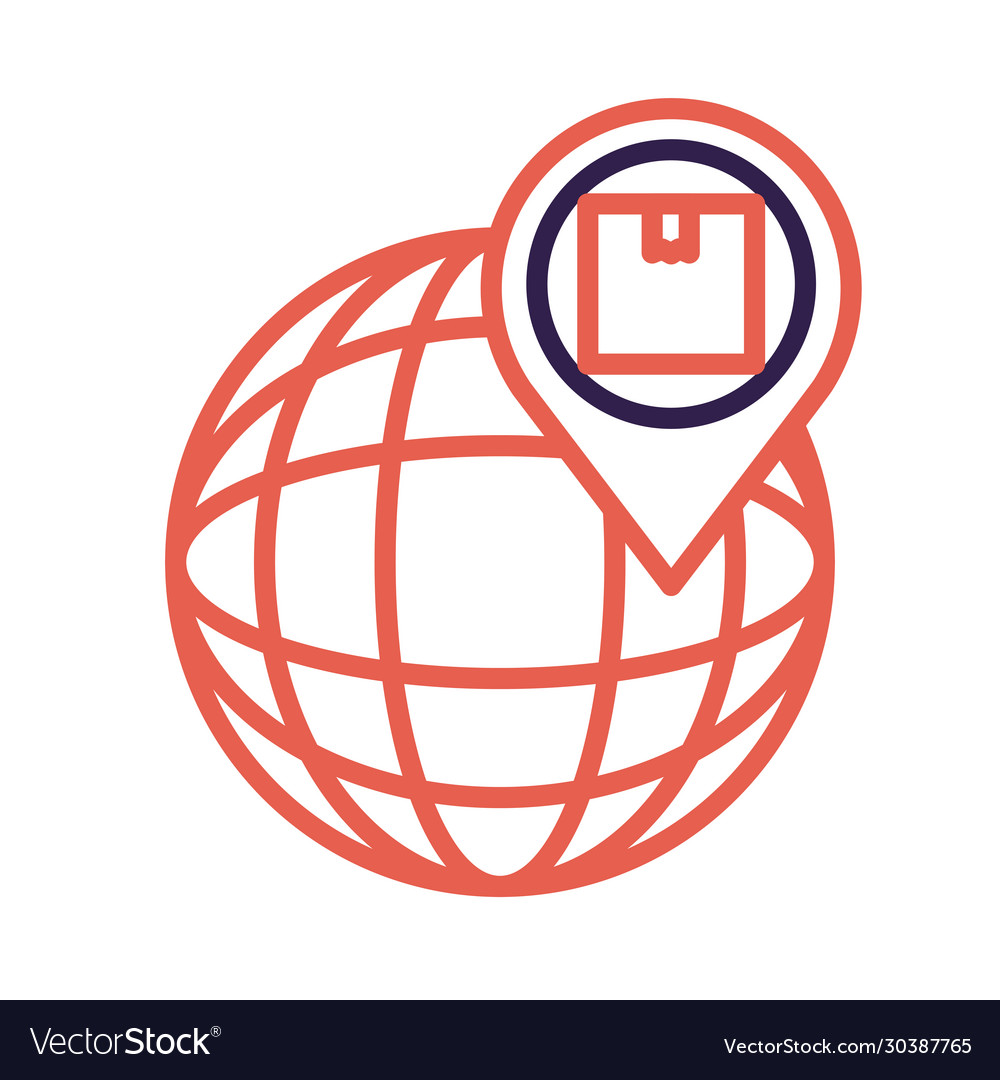 Sphere planet browser with pin and box line style