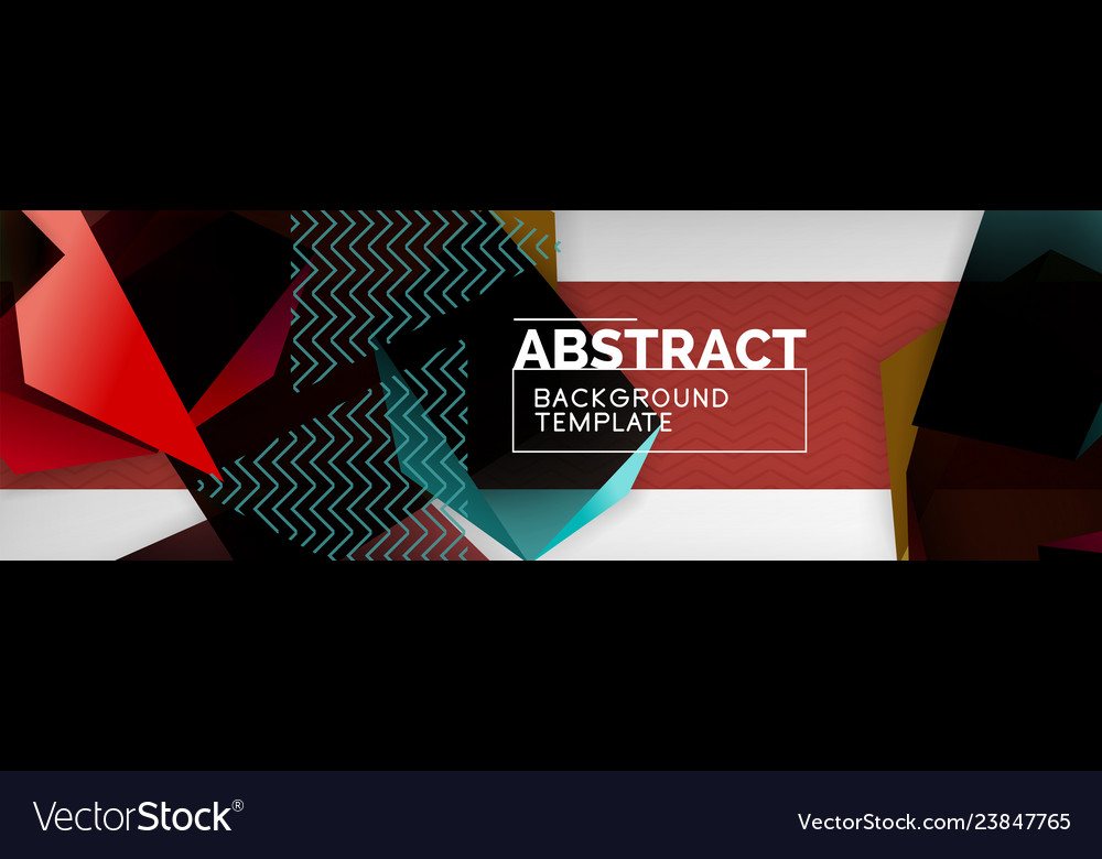 Triangular 3d geometric shapes composition vector image Triangular 3d geometric shapes composition