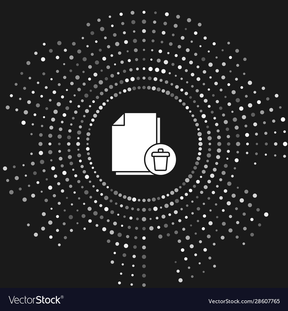 White delete file document icon isolated on grey vector image White delete file document icon isolated on grey