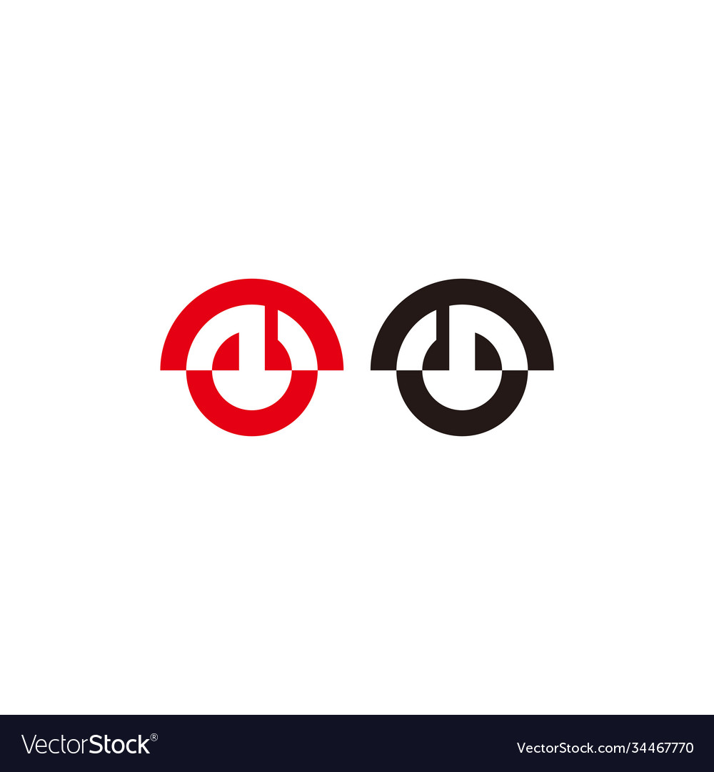 Abstract power button negative space geometric