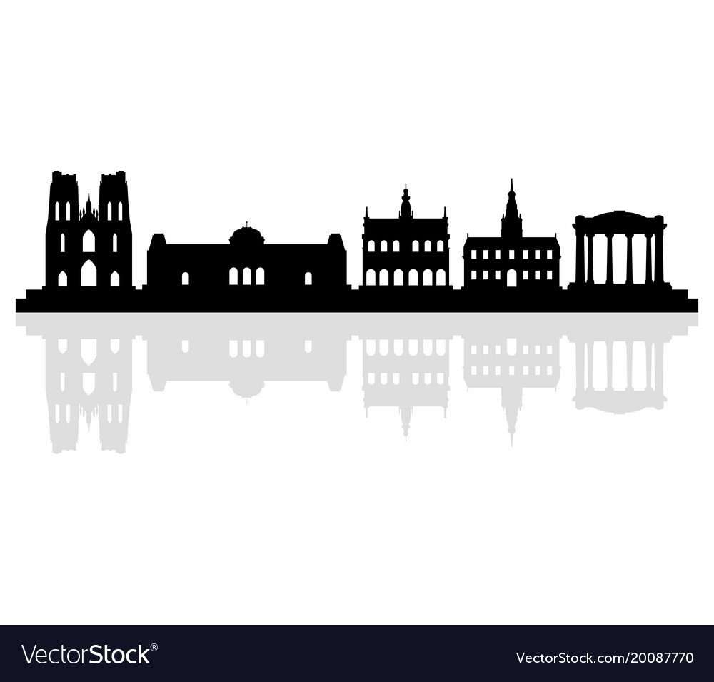 Brussels Skyline Silhouette