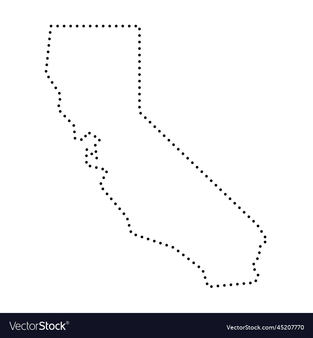 California black outline map state of usa Vector Image