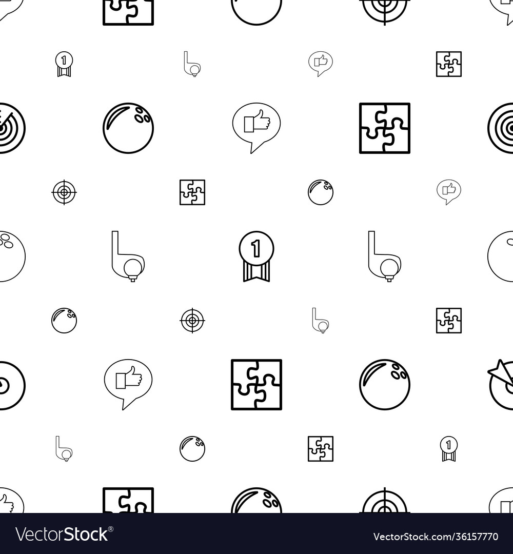 Challenge icons pattern seamless white background vector image Challenge icons pattern seamless white background