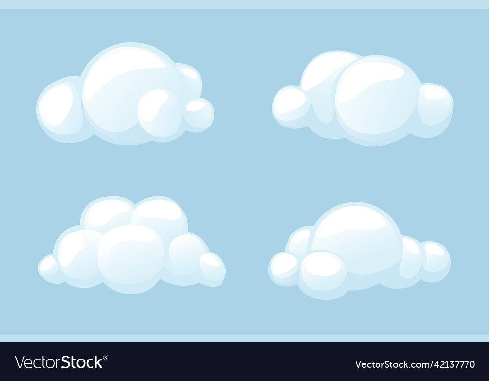 Clouds Set isolierte Cartoon-Symbol