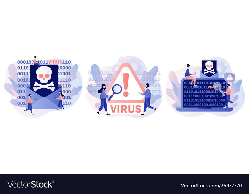 Computer Virus Konzept Hacker Angriff und Web vector image Computer Virus Konzept Hacker Angriff und Web