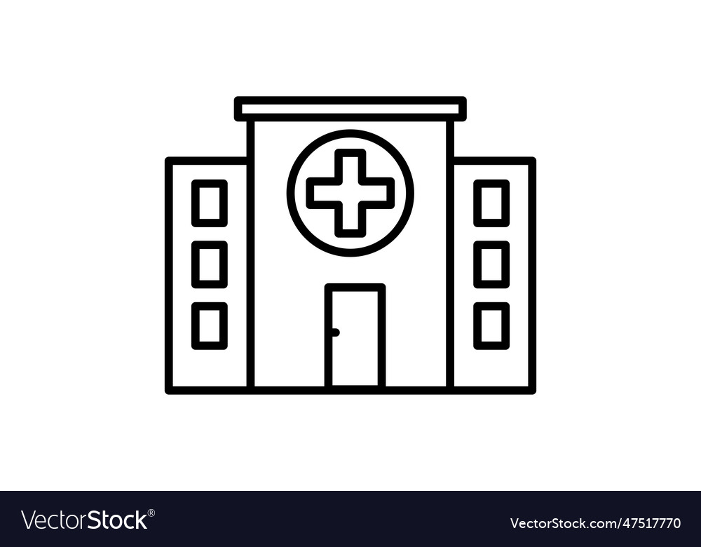 Hospital building icon line style simple