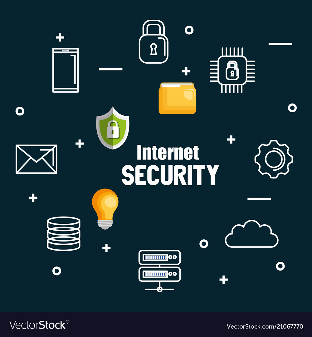 Internet security set icons