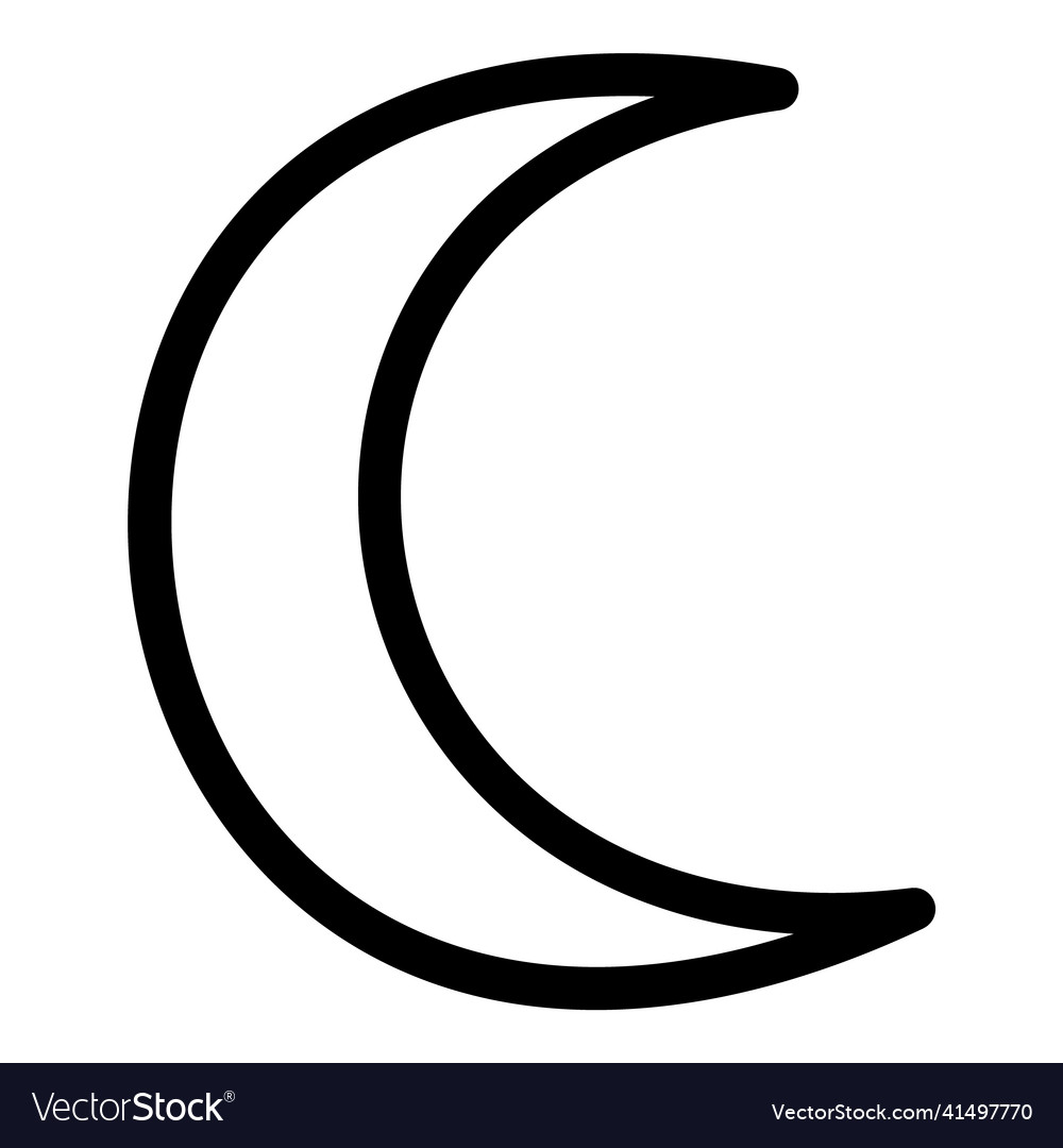 Isolated Moon Icon - Night Sky