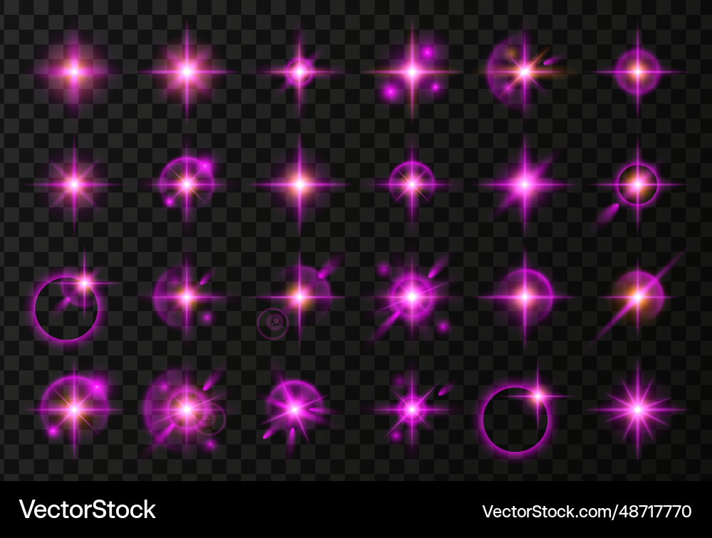 Light effect set Royalty Free Vector Image - VectorStock