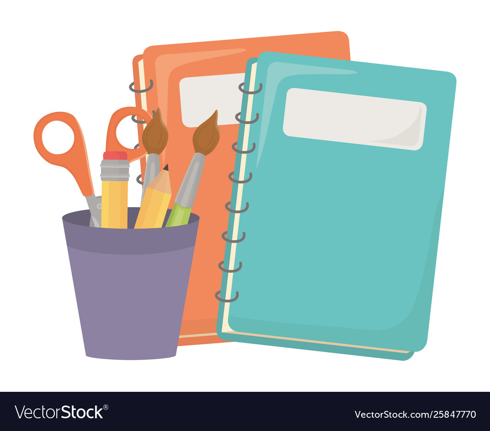 Notebook and school supplies design