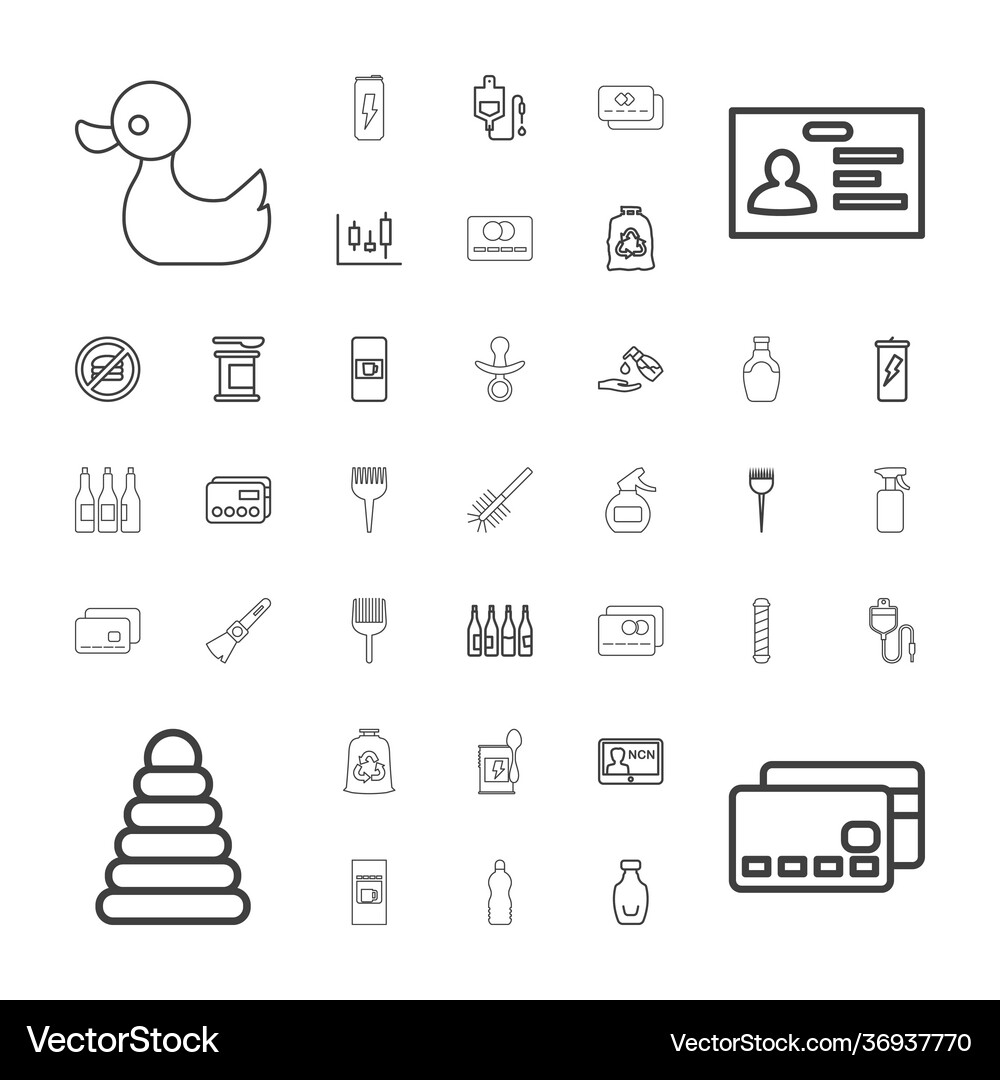 Plastic icons Royalty Free Vector Image - VectorStock