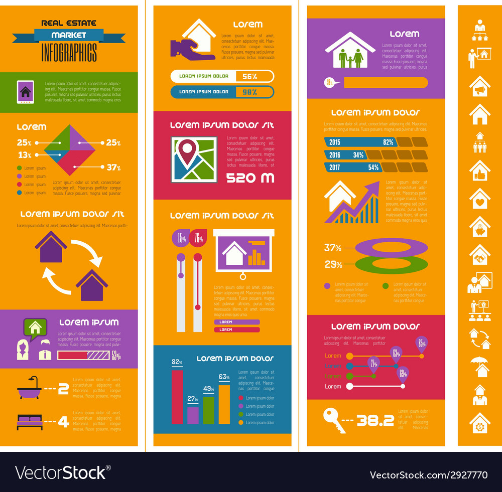 Real Estate Infographics Royalty Free Vector Image