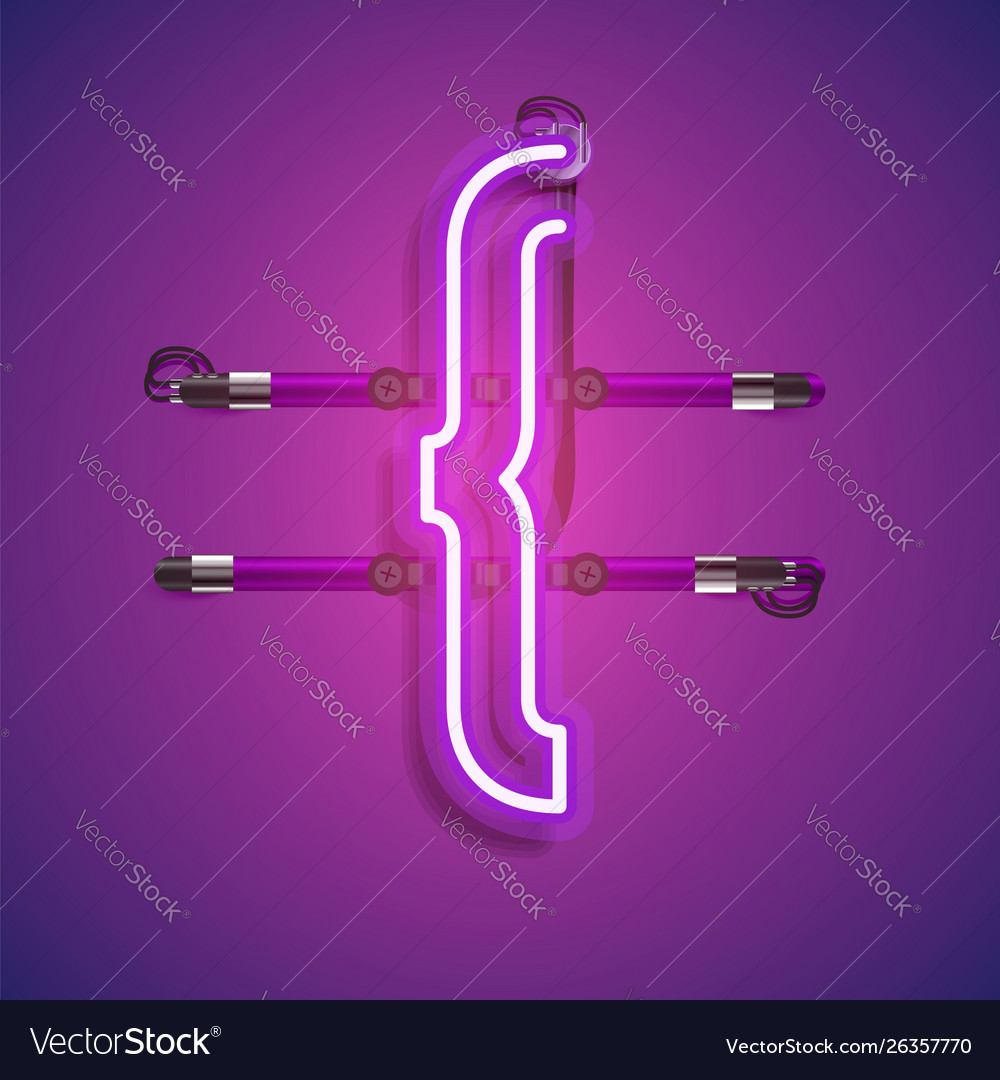 Realistic neon character with wires and console vector image Realistic neon character with wires and console