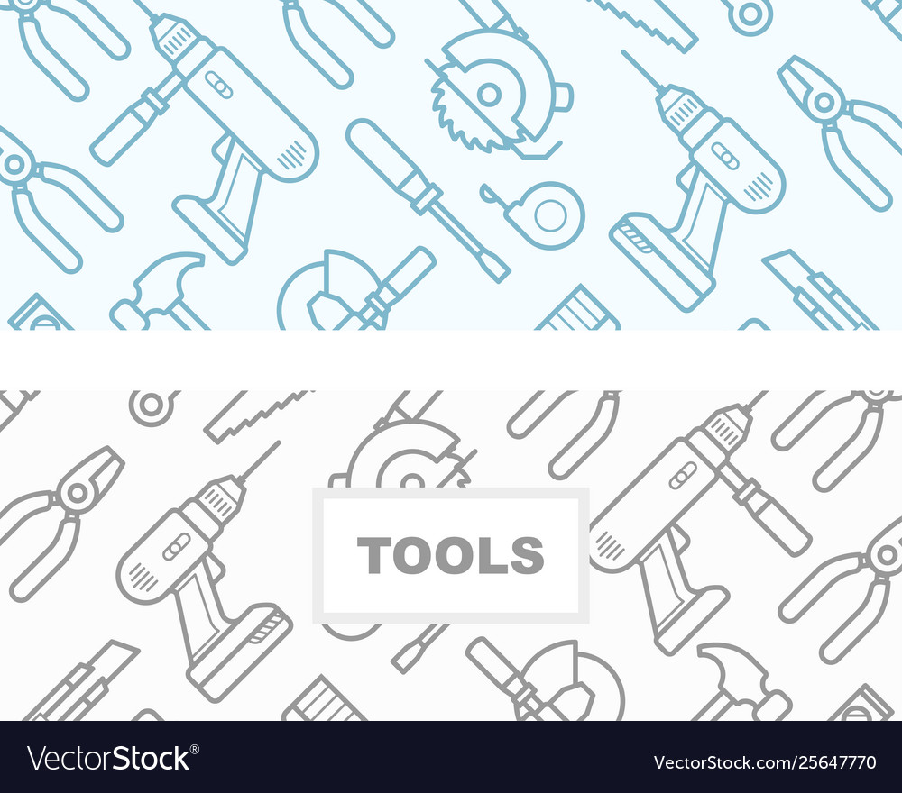 Seamless pattern with construction tools icons vector image Seamless pattern with construction tools icons