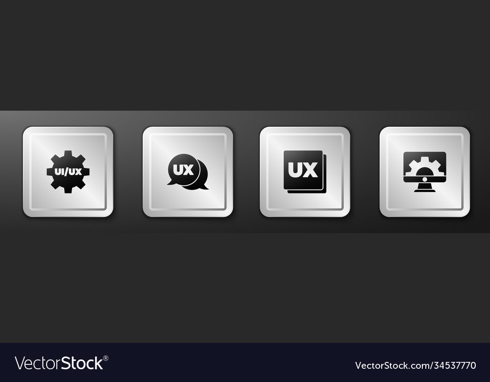 Set ui oder ux Design und Web-Entwicklung Symbol vector image Set ui oder ux Design und Web-Entwicklung Symbol