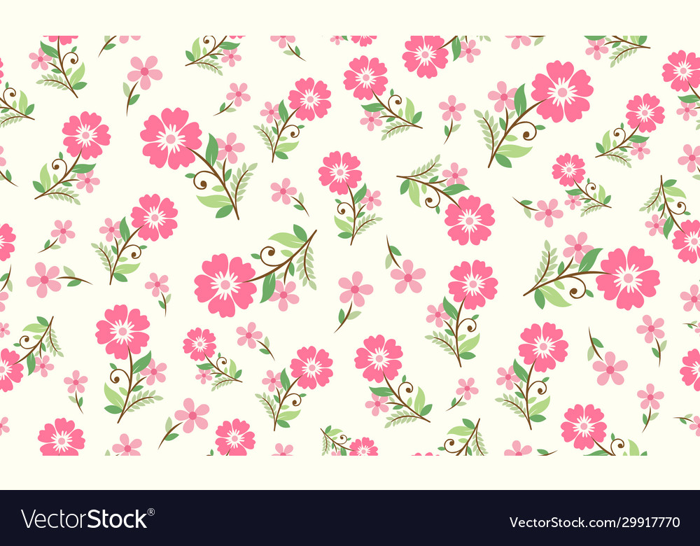 Simple flower pattern background for spring Vector Image Simple flower pattern background for spring