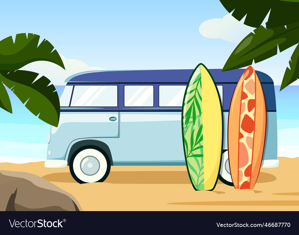 Surfboards Royalty Free Vector Image - VectorStock