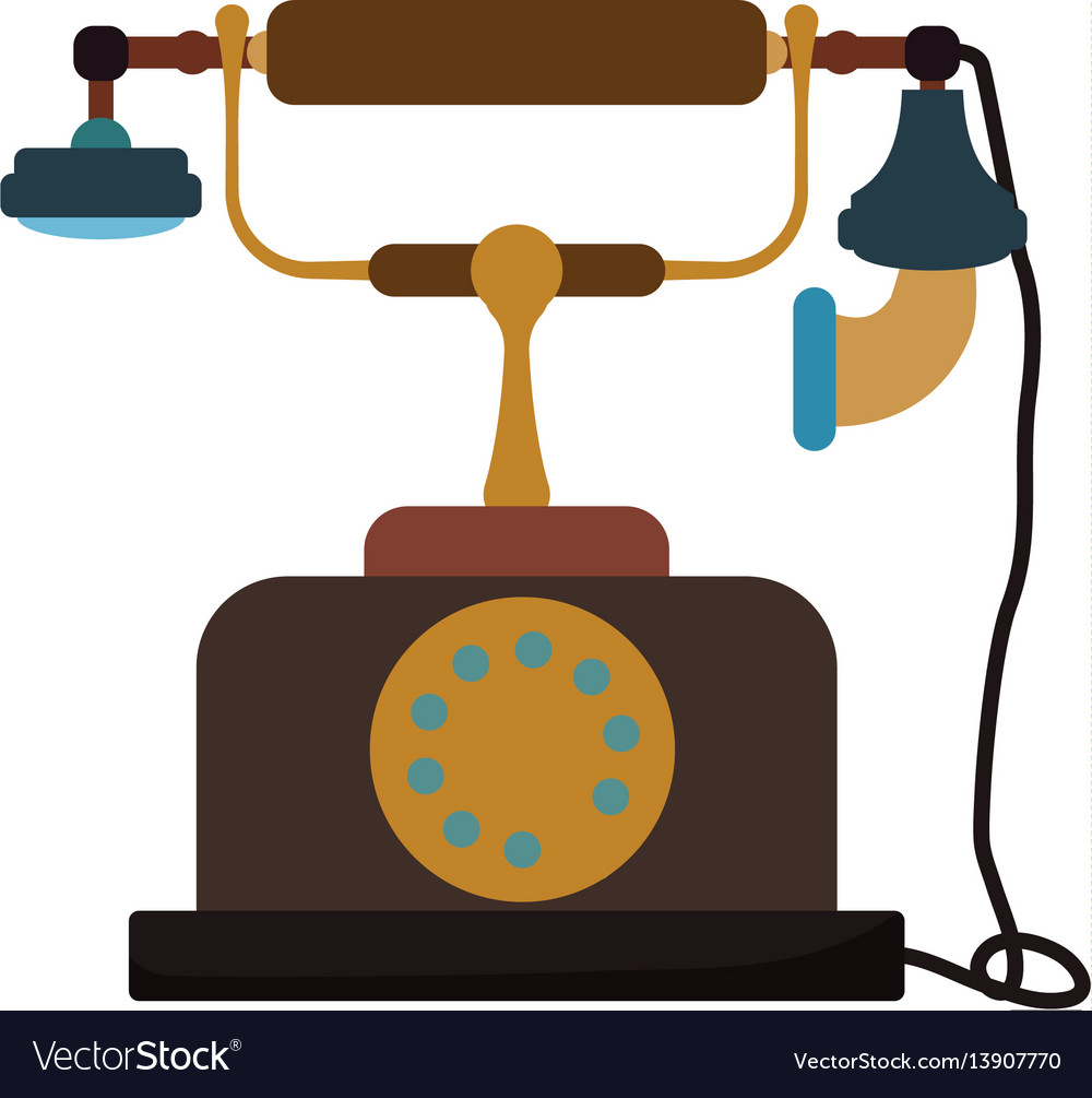 Vintage antique telephone Royalty Free Vector Image