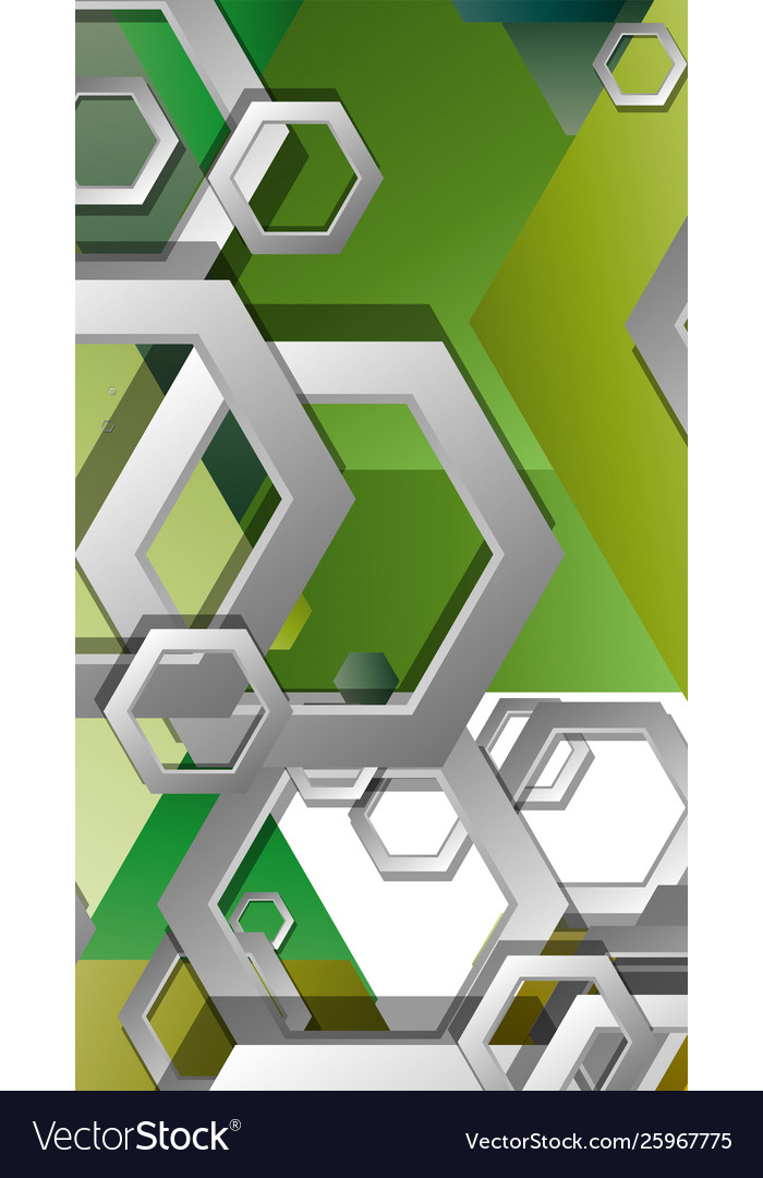 Abstract geometric background with hexagons vector image Abstract geometric background with hexagons