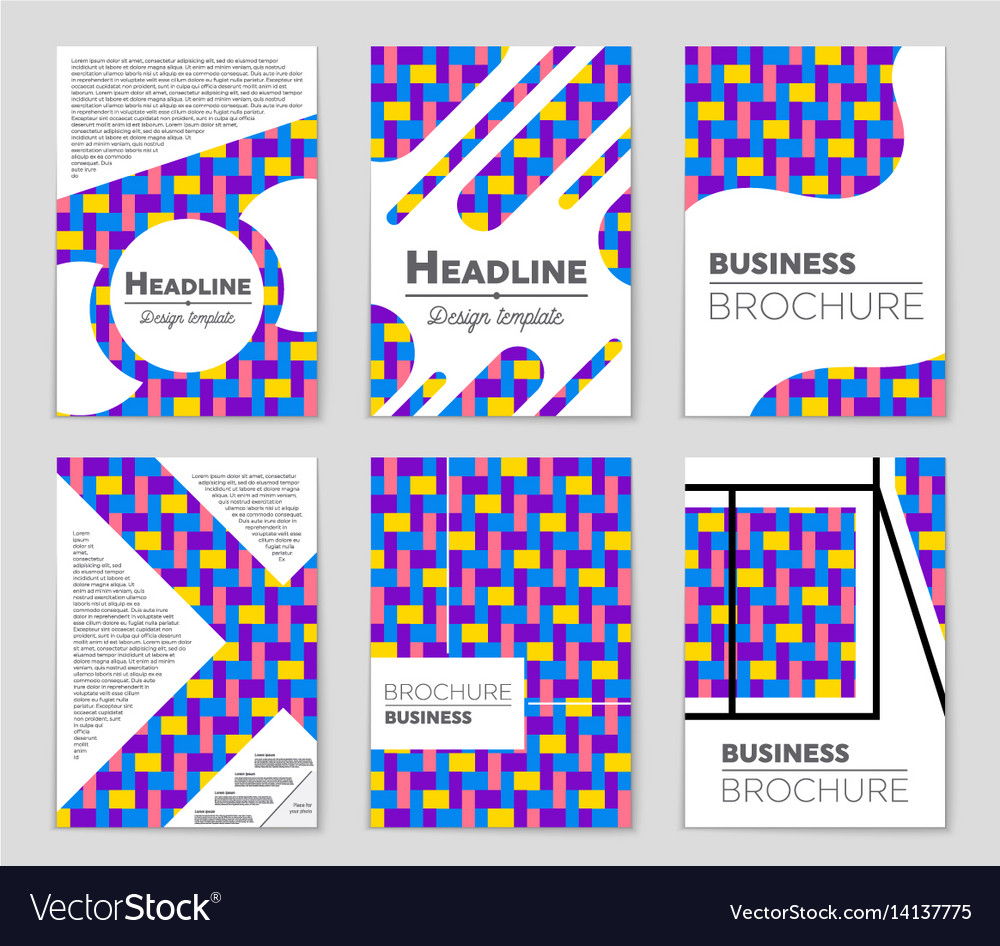 Abstract layout background set for art