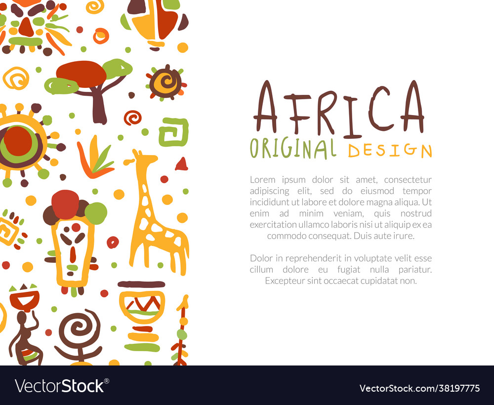 Africa banner original design traditional african