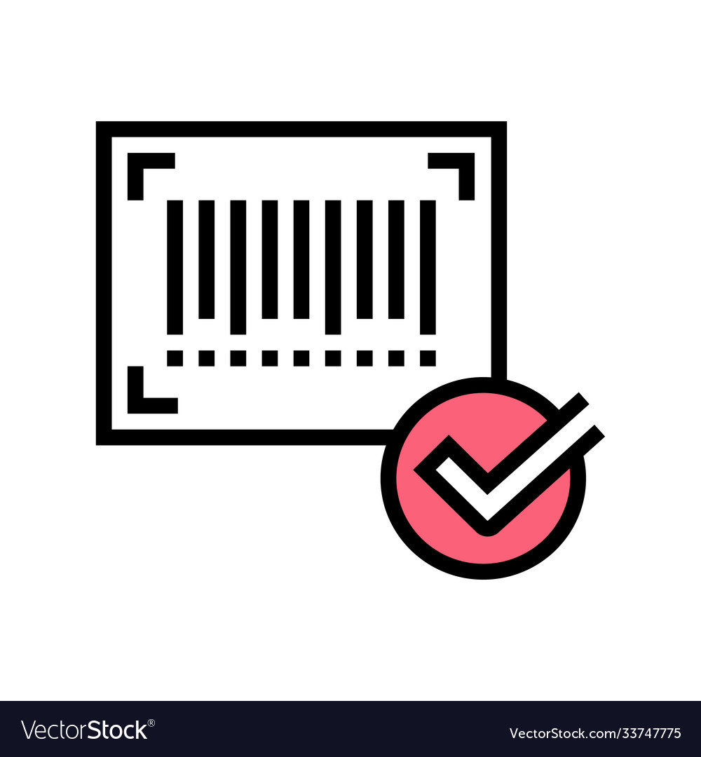 Approved qr code color icon isolated