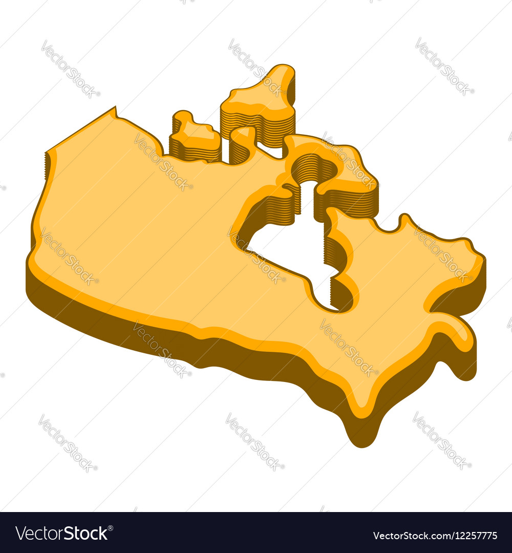 Canada map icon cartoon style Royalty Free Vector Image