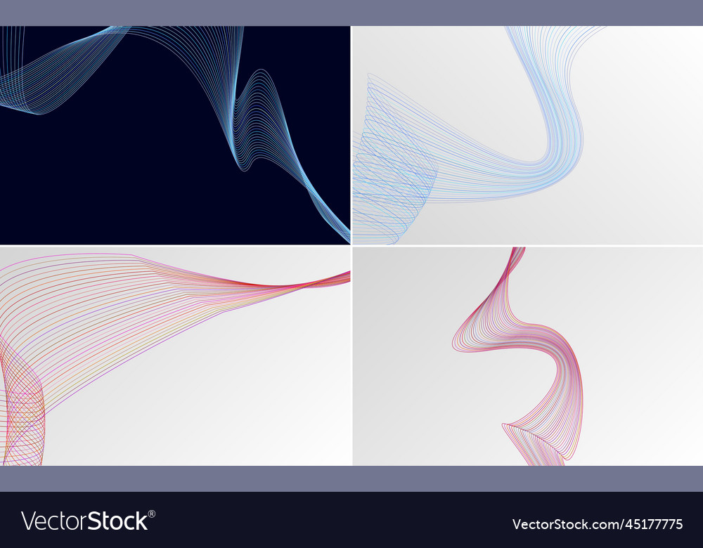 Enhance your design with this set of 4 abstract vector image Enhance your design with this set of 4 abstract