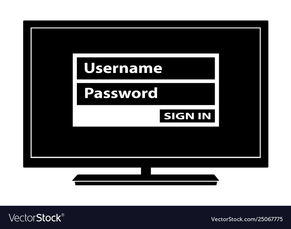 Enter your login and password Vector Image Enter your login and password