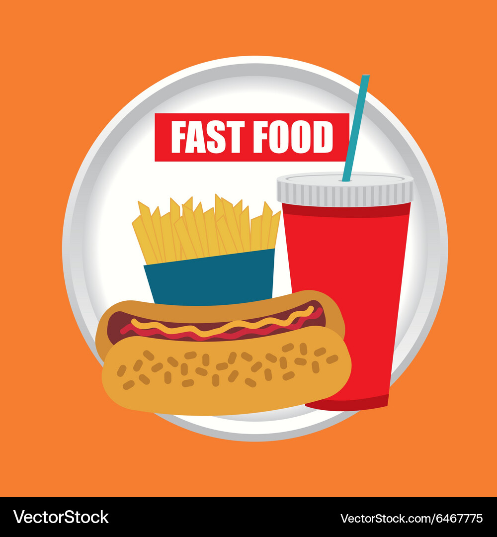 Fast food design Royalty Free Vector Image - VectorStock