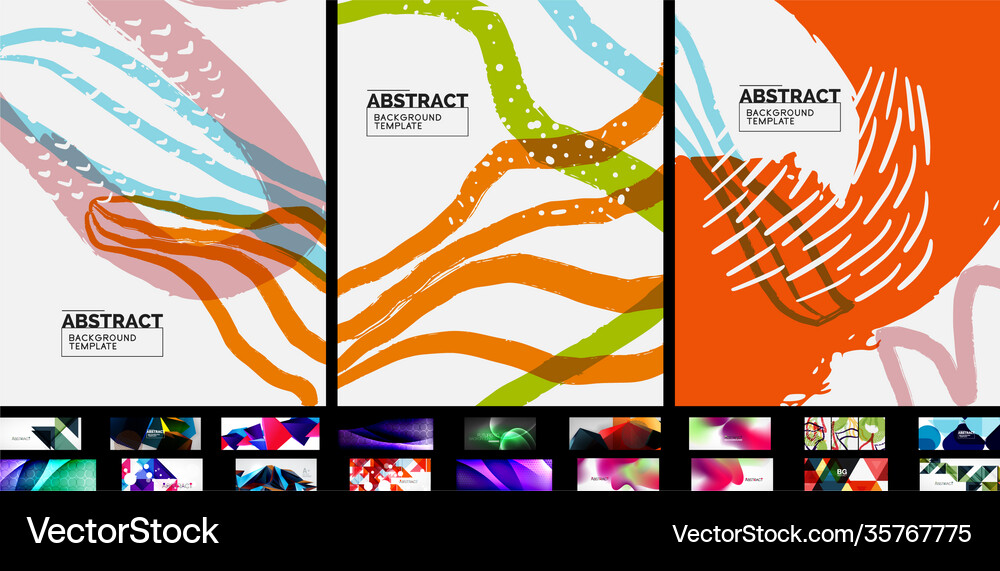 Geometric minimal abstract background set Vector Image