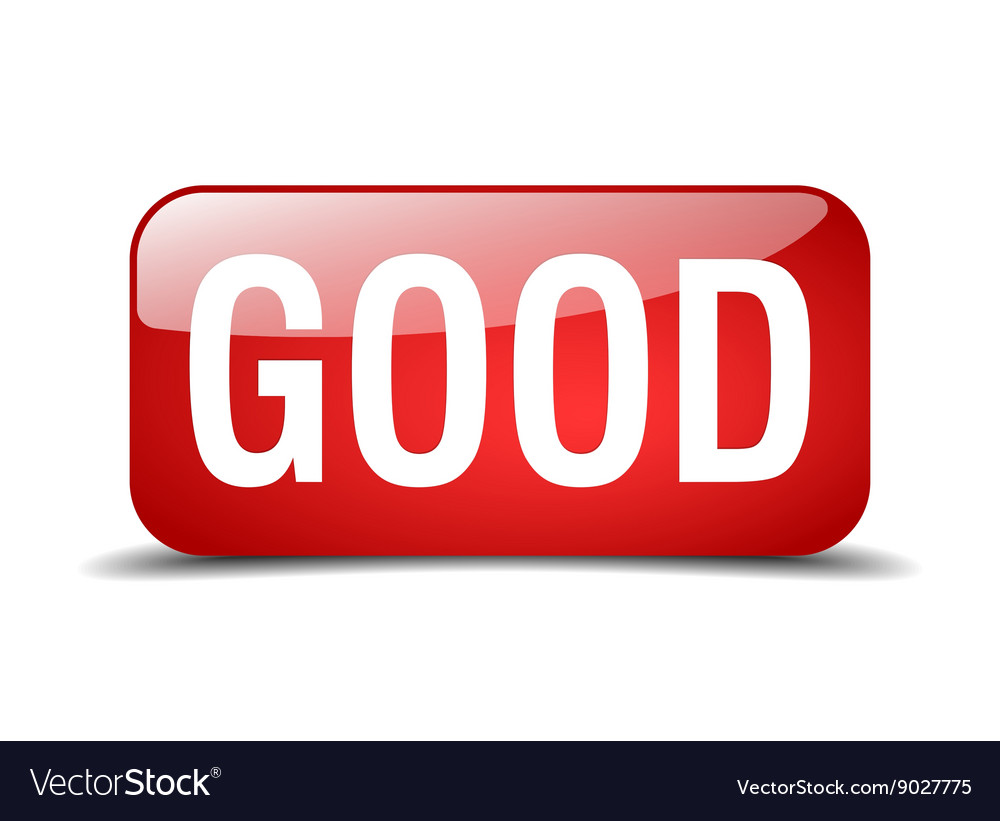Good red square 3d realistic isolated web button