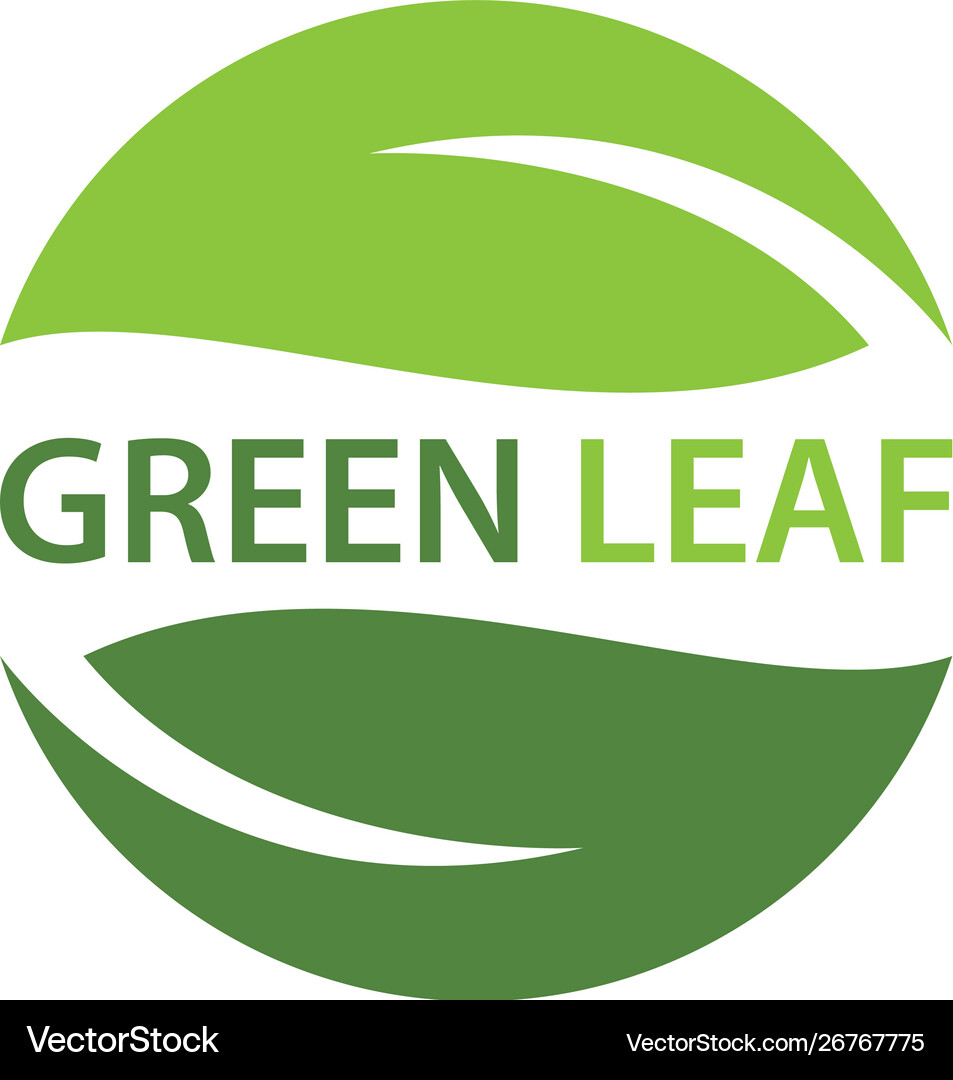 Green leaf ecology nature element Royalty Free Vector Image